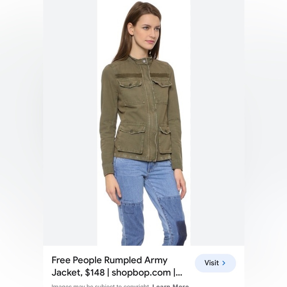 Free People Army Jacket Small - Picture 4 of 4